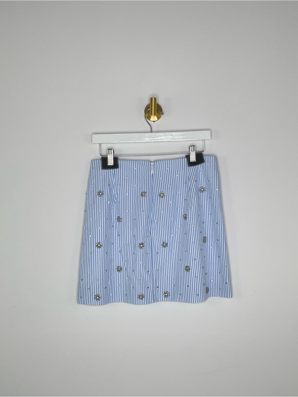 Feminine | J Crew Collection Embellished Pinstripe Mini | Crystal Rhinestone NWT - Picture 8 of 13